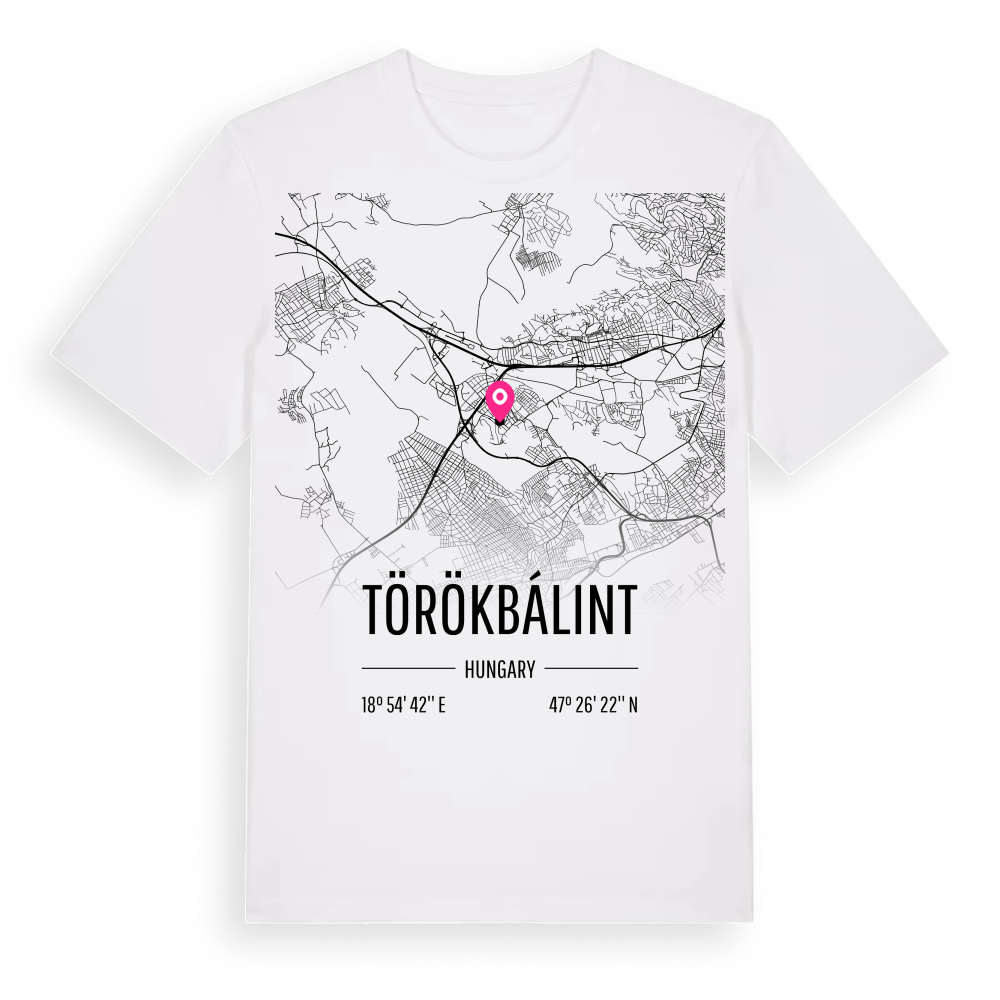 Törökbálint karta t-shirt – White, i miljö