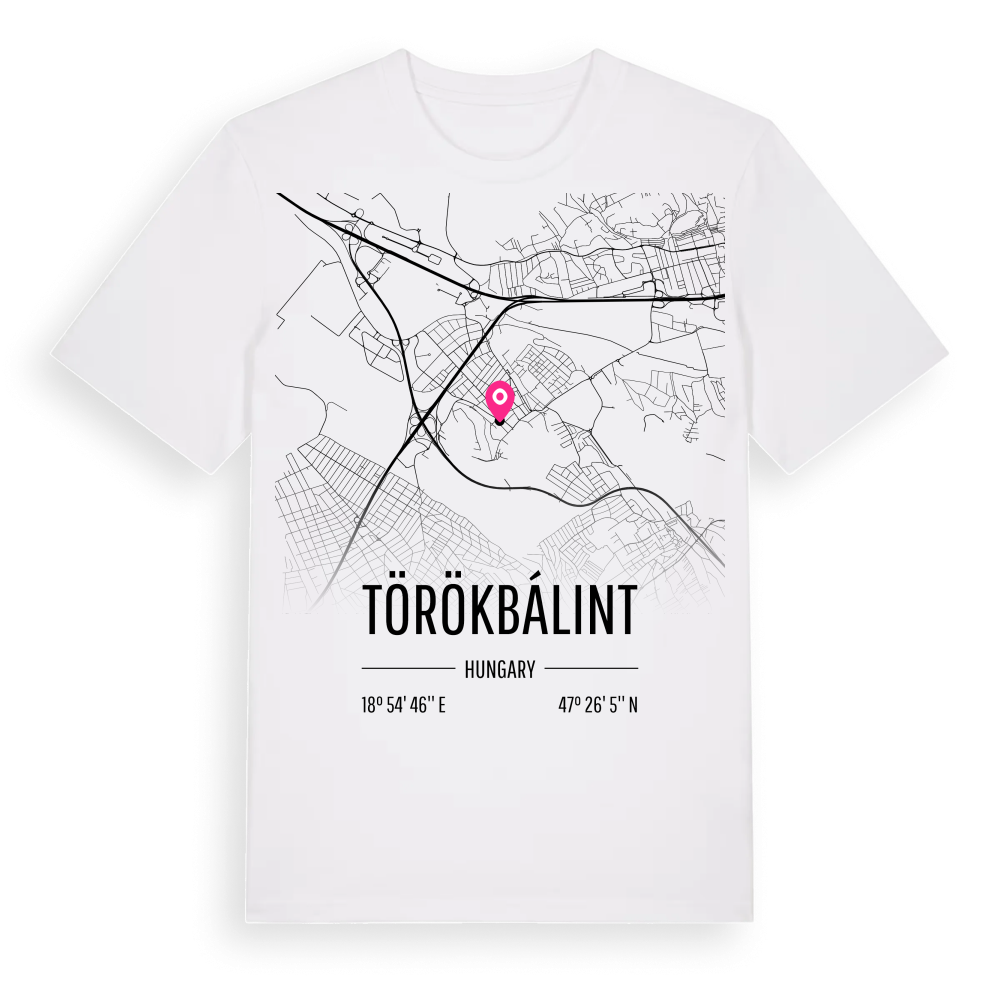 Törökbálint karta t-shirt – White, i miljö