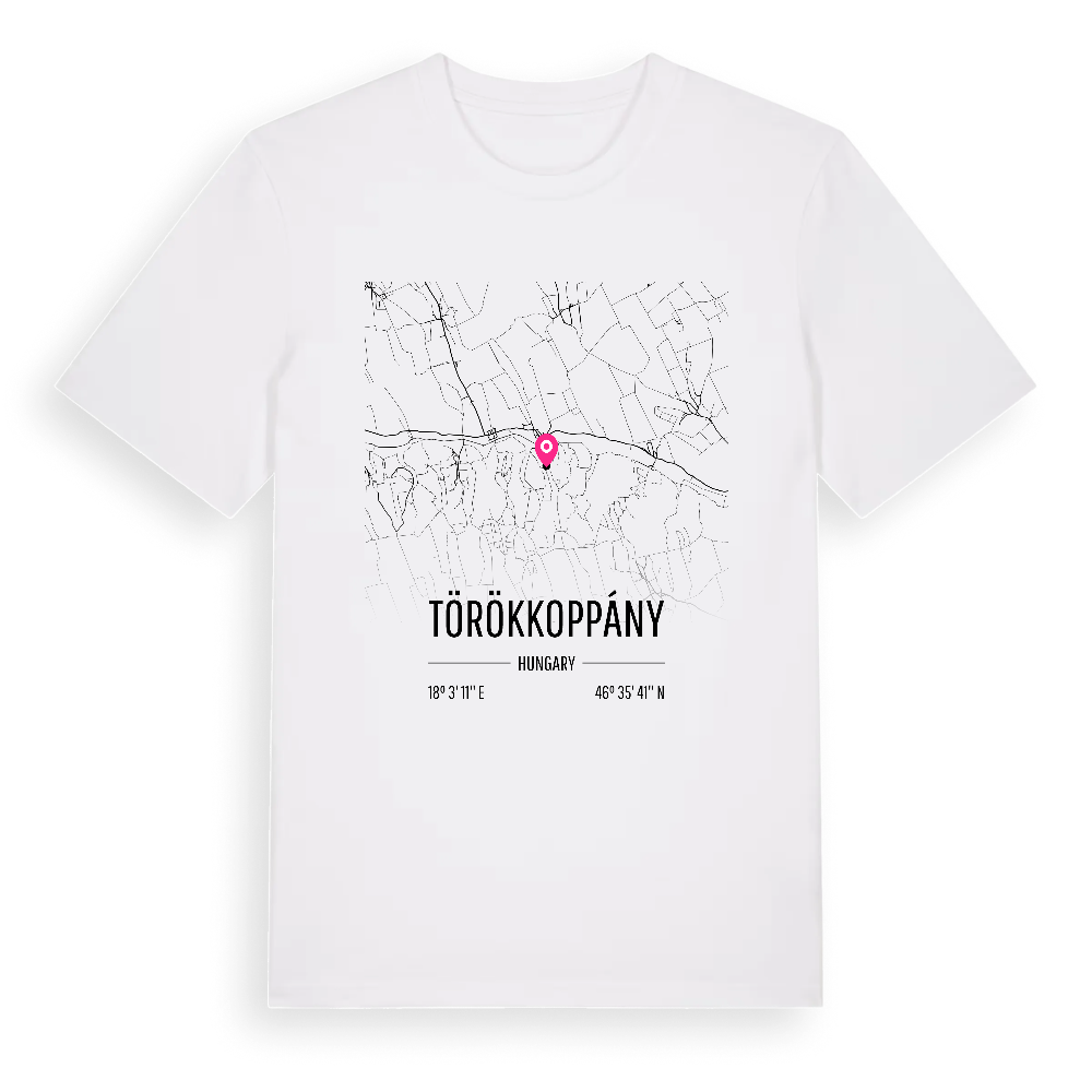 Törökkoppány karta t-shirt – White, i miljö