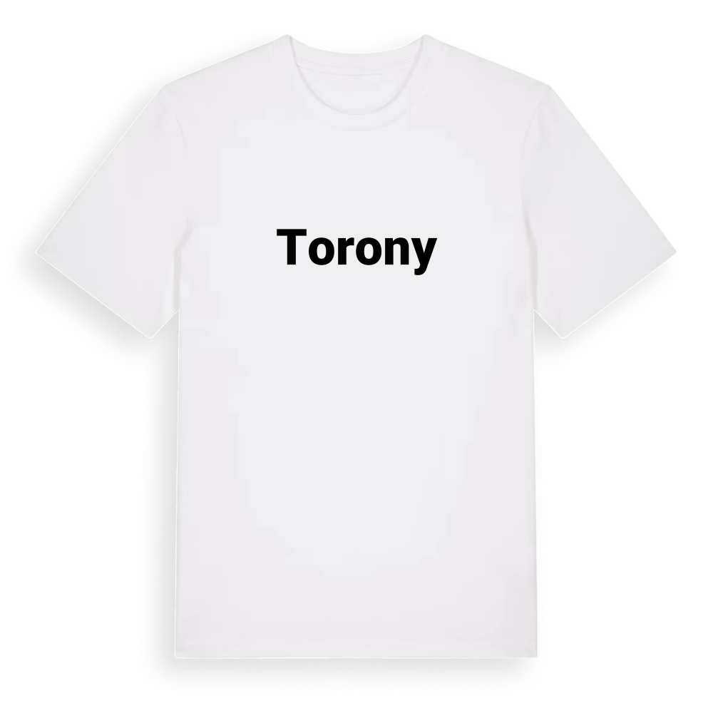 Torony fetstil t-shirt – White, i miljö