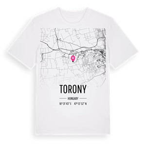Torony karta t-shirt – ekologisk bomull t-shirt från Pinshirt