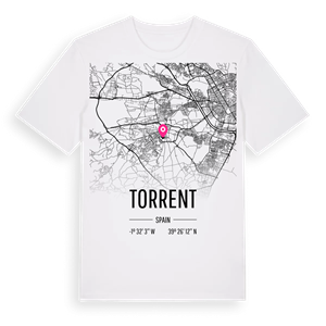 Torrent karta t-shirt – ekologisk bomull t-shirt från Pinshirt