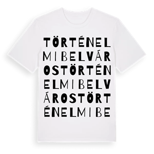 Történelmi belváros ordlek t-shirt – ekologisk bomull t-shirt från Pinshirt