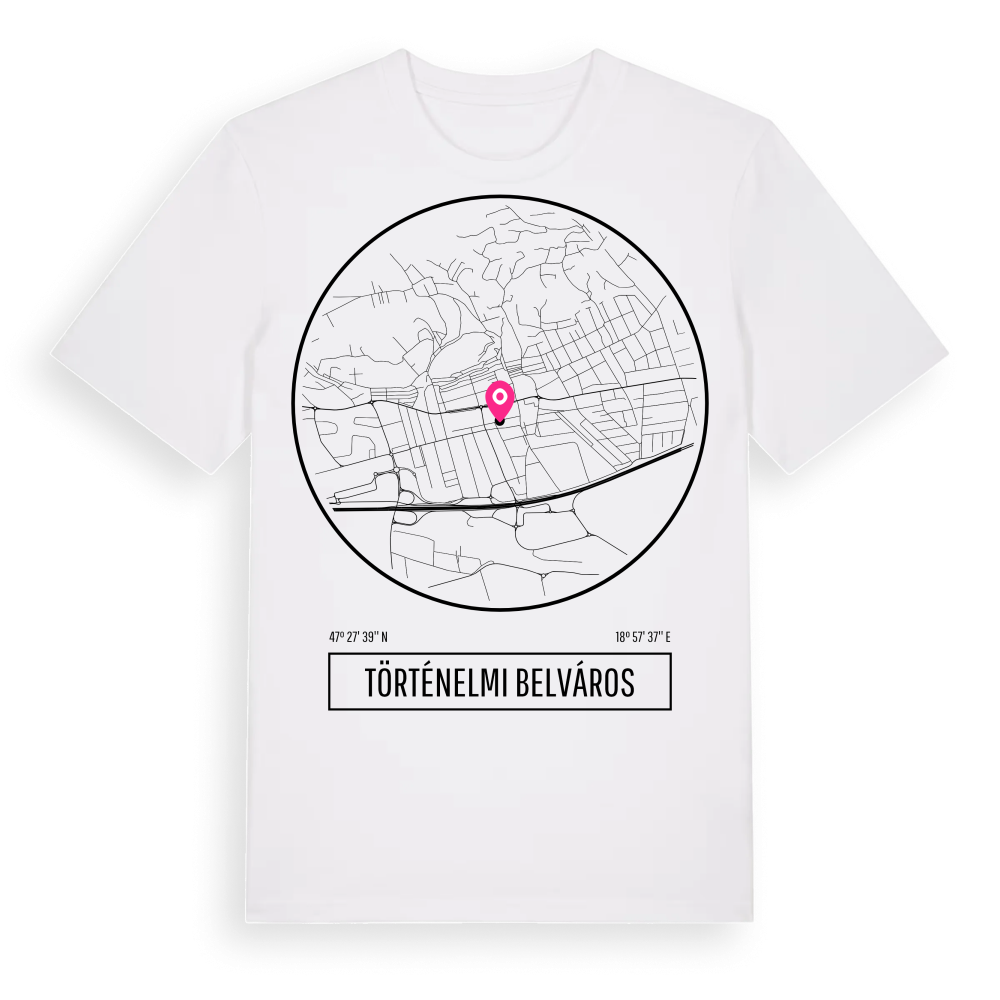 Történelmi belváros t-shirt – White, i miljö