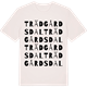 Vintage White t-shirt med Trädgårdsdal ordlek t-shirt