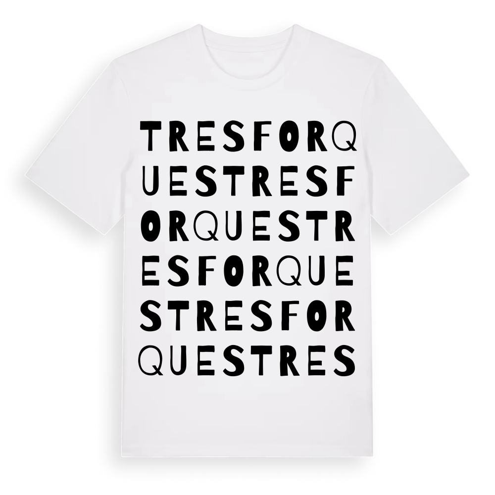 Tres Forques ordlek t-shirt – White, i miljö