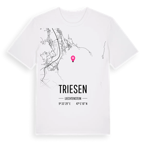 Triesen karta t-shirt – ekologisk bomull t-shirt från Pinshirt