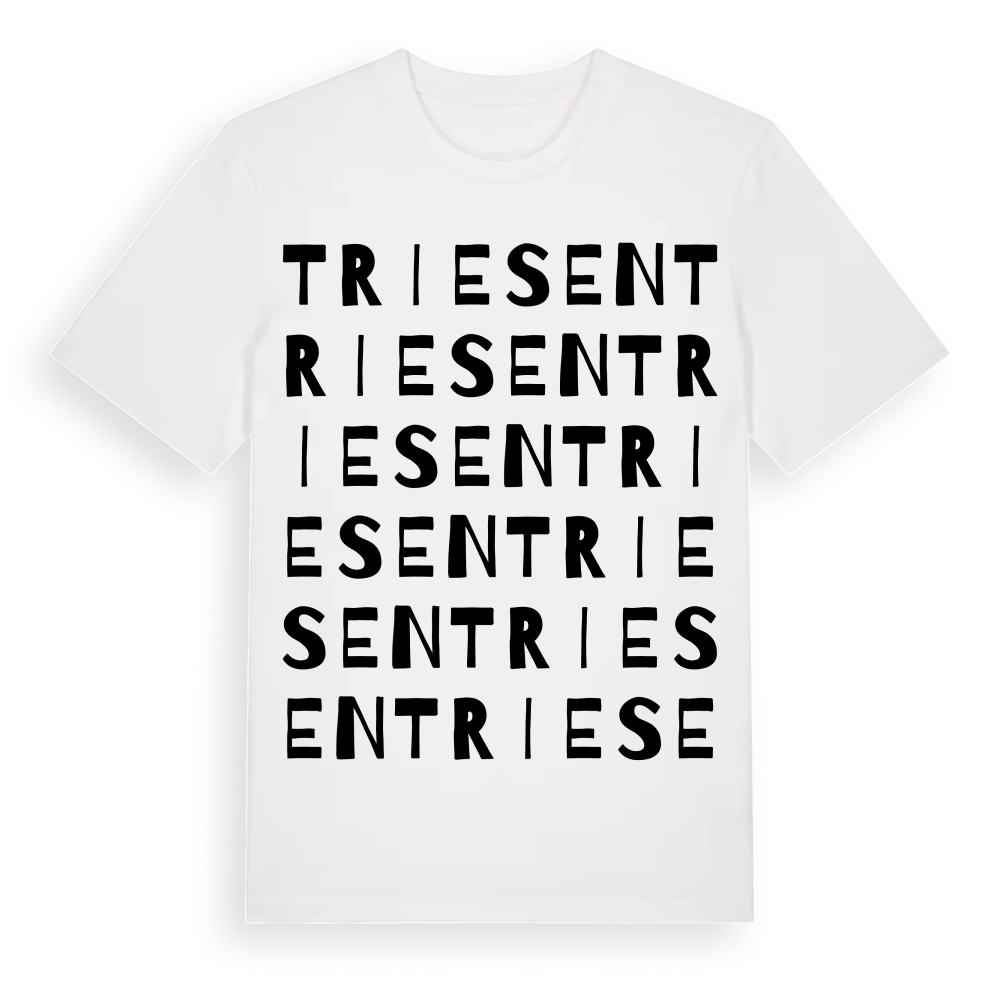 Triesen ordlek t-shirt – White, i miljö