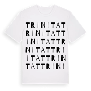 Trinitat ordlek t-shirt – ekologisk bomull t-shirt från Pinshirt