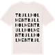 Vintage White t-shirt med Trullholmen ordlek t-shirt