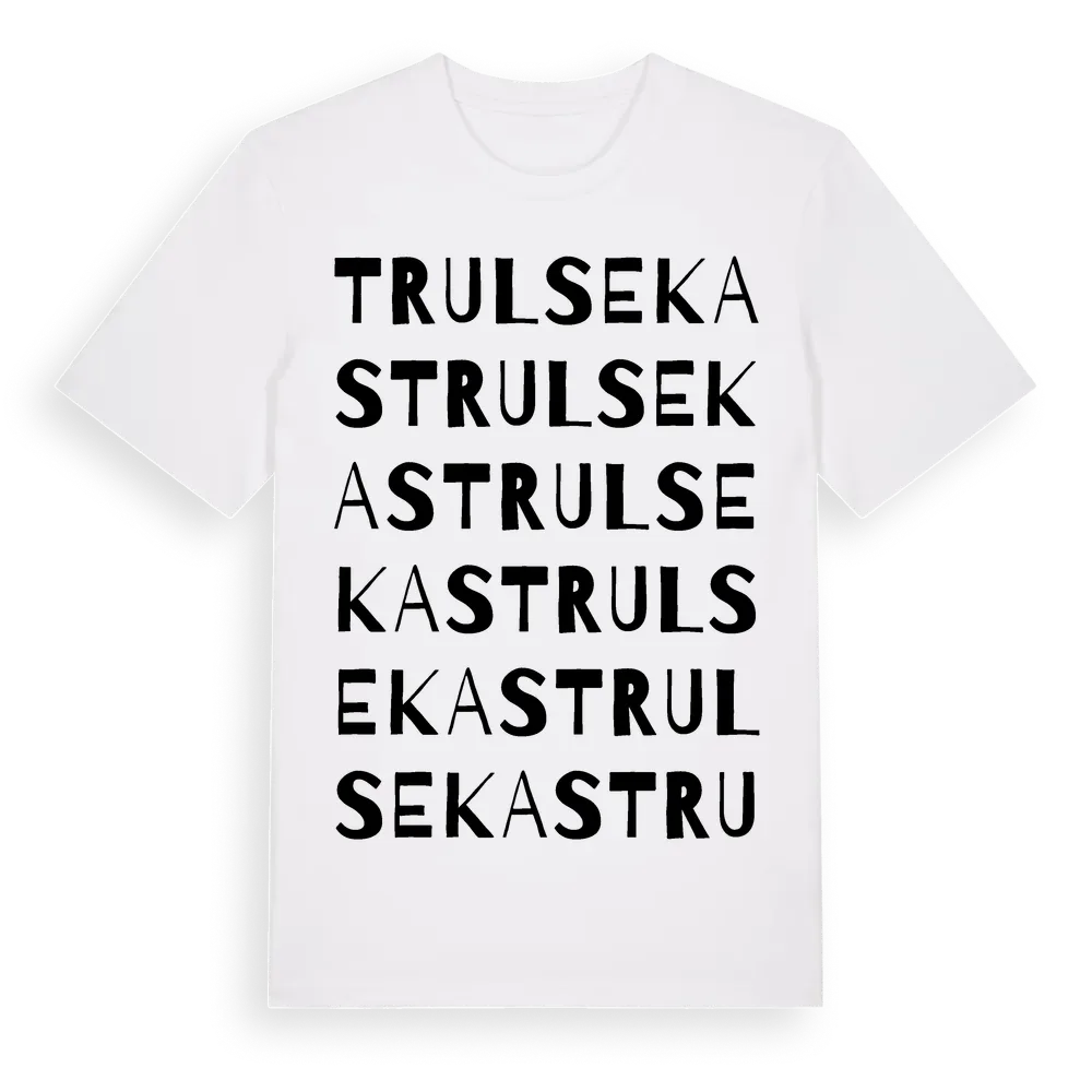 Trulsekas ordlek t-shirt i miljö