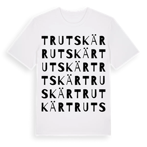Trutskär ordlek t-shirt – ekologisk bomull t-shirt från Pinshirt