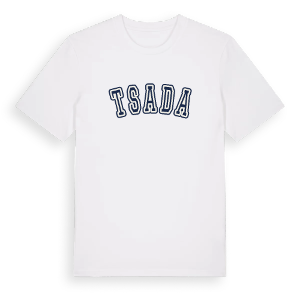 Tsada college t-shirt – ekologisk bomull t-shirt från Pinshirt