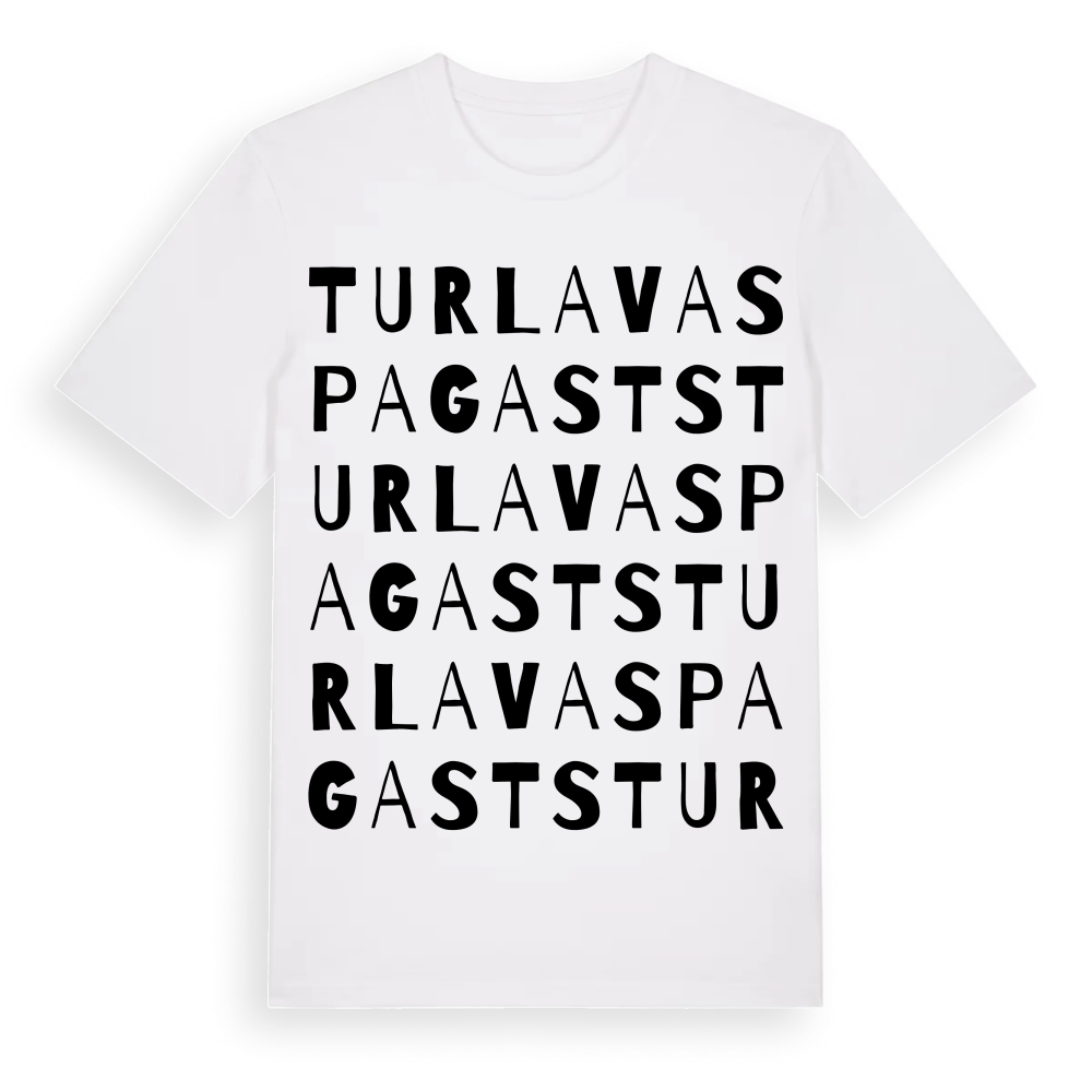 Turlavas pagasts ordlek t-shirt – White, i miljö