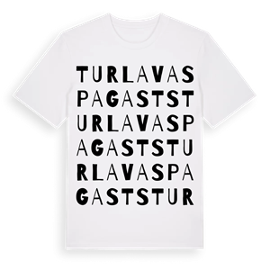 Turlavas pagasts ordlek t-shirt – ekologisk bomull t-shirt från Pinshirt