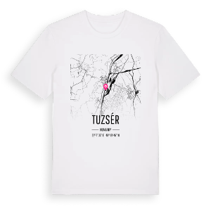 Tuzsér karta t-shirt – ekologisk bomull t-shirt från Pinshirt