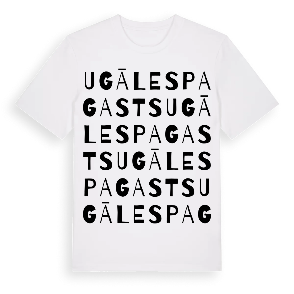 Ugāles pagasts ordlek t-shirt – White, i miljö