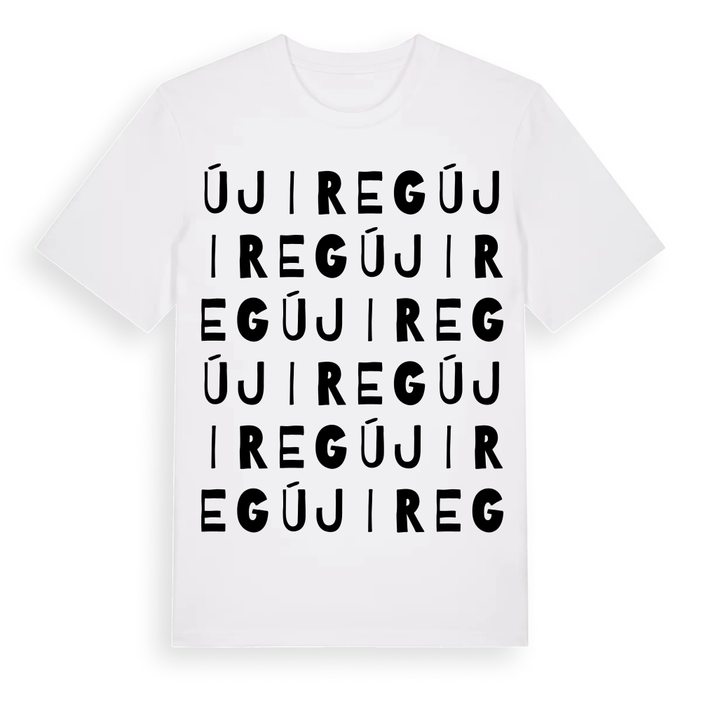 Újireg ordlek t-shirt – White, i miljö
