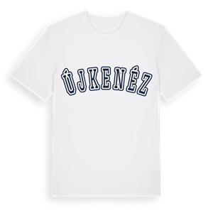 Újkenéz college t-shirt – ekologisk bomull t-shirt från Pinshirt