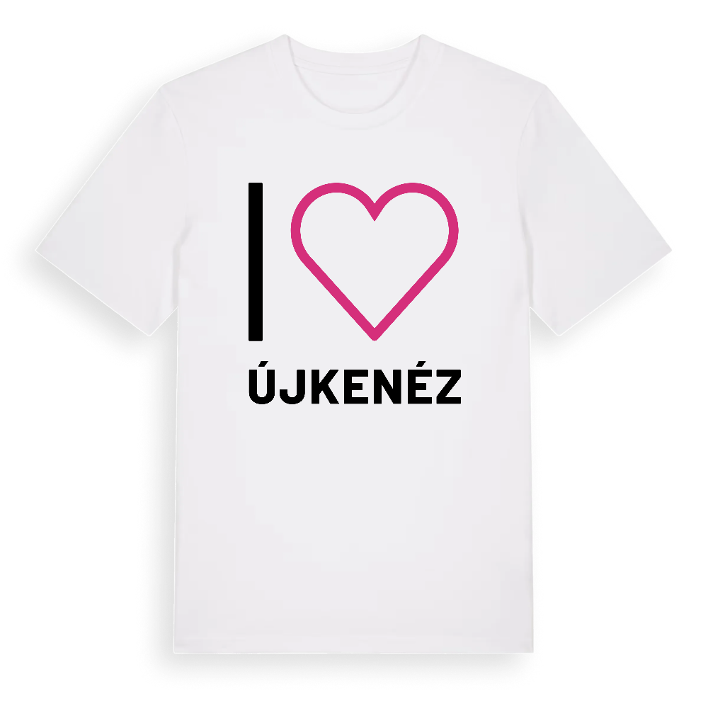 Jag älskar Újkenéz t-shirt stort tryck – White, i miljö