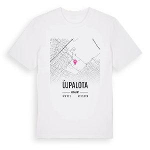Újpalota karta t-shirt – ekologisk bomull t-shirt från Pinshirt