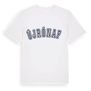 Újrónafő college t-shirt – ekologisk bomull t-shirt från Pinshirt