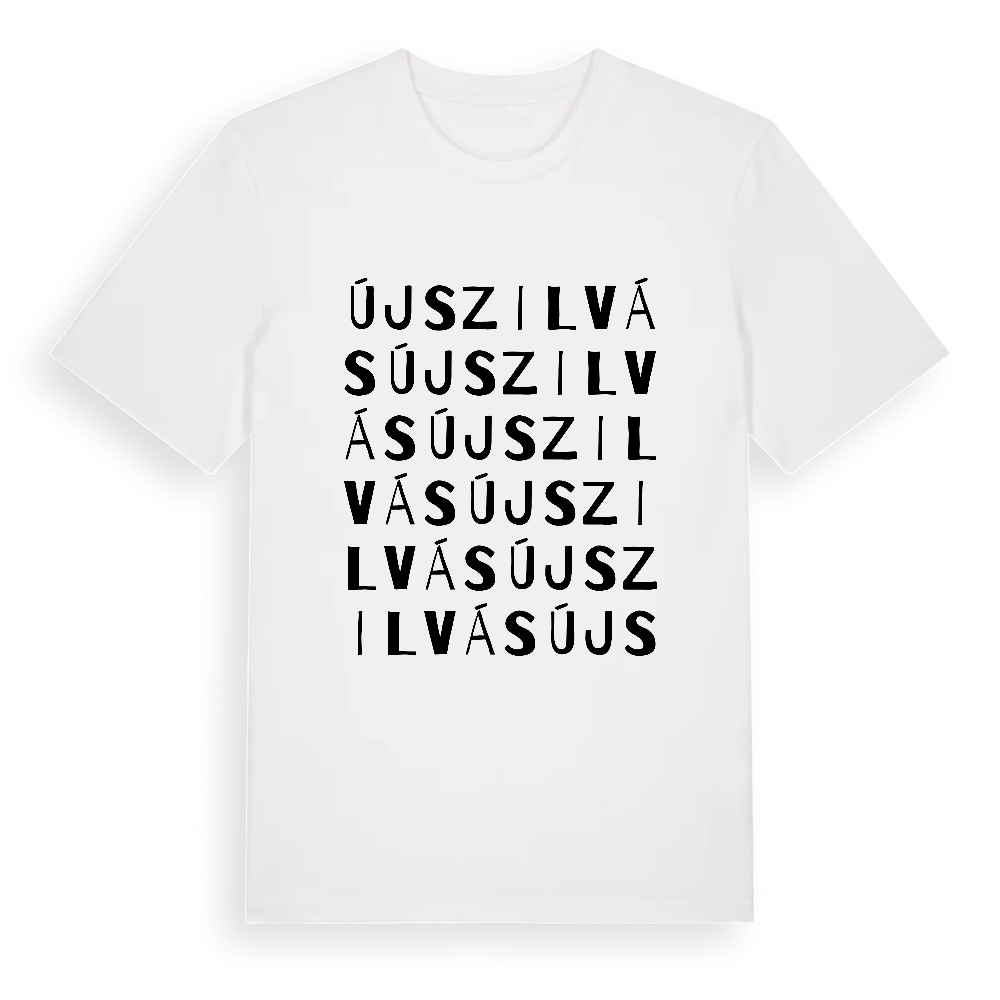 Újszilvás ordlek t-shirt – White, i miljö