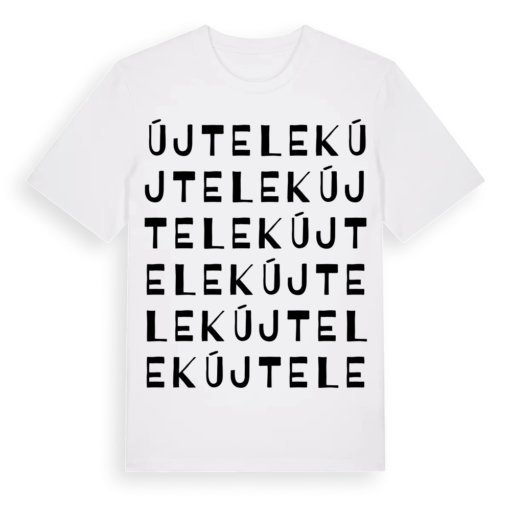 Újtelek ordlek t-shirt – White, i miljö
