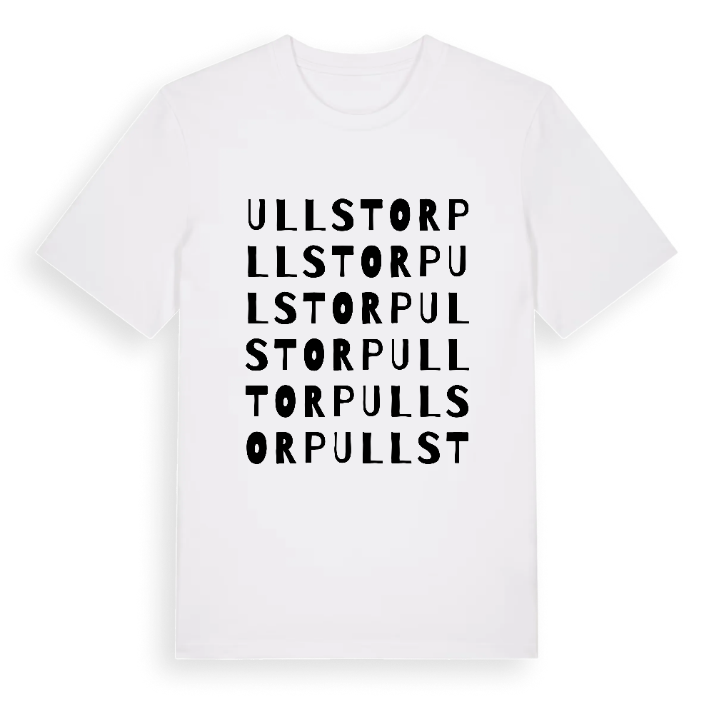 Ullstorp ordlek t-shirt – White, i miljö