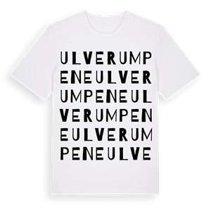 Ulverumpene ordlek t-shirt – ekologisk bomull t-shirt från Pinshirt