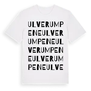 Ulverumpene ordlek t-shirt – ekologisk bomull t-shirt från Pinshirt