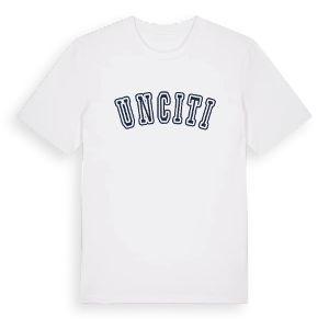 Unciti college t-shirt – ekologisk bomull t-shirt från Pinshirt