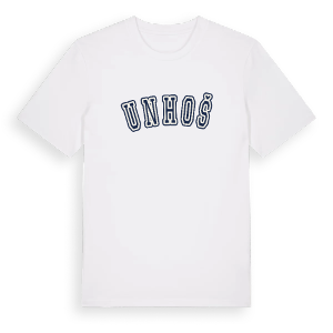 Unhošť college t-shirt – ekologisk bomull t-shirt från Pinshirt
