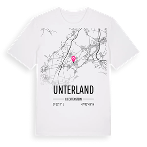 Unterland karta t-shirt – ekologisk bomull t-shirt från Pinshirt