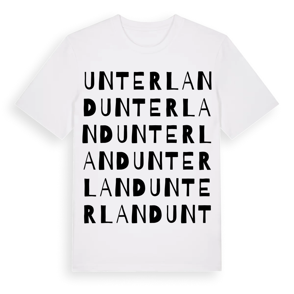 Unterland ordlek t-shirt – White, i miljö
