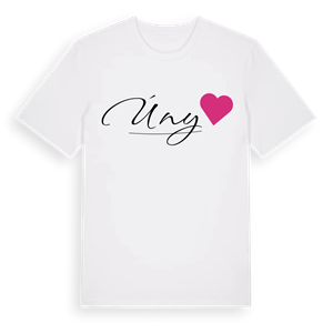 Úny hjärta t-shirt – ekologisk bomull t-shirt från Pinshirt