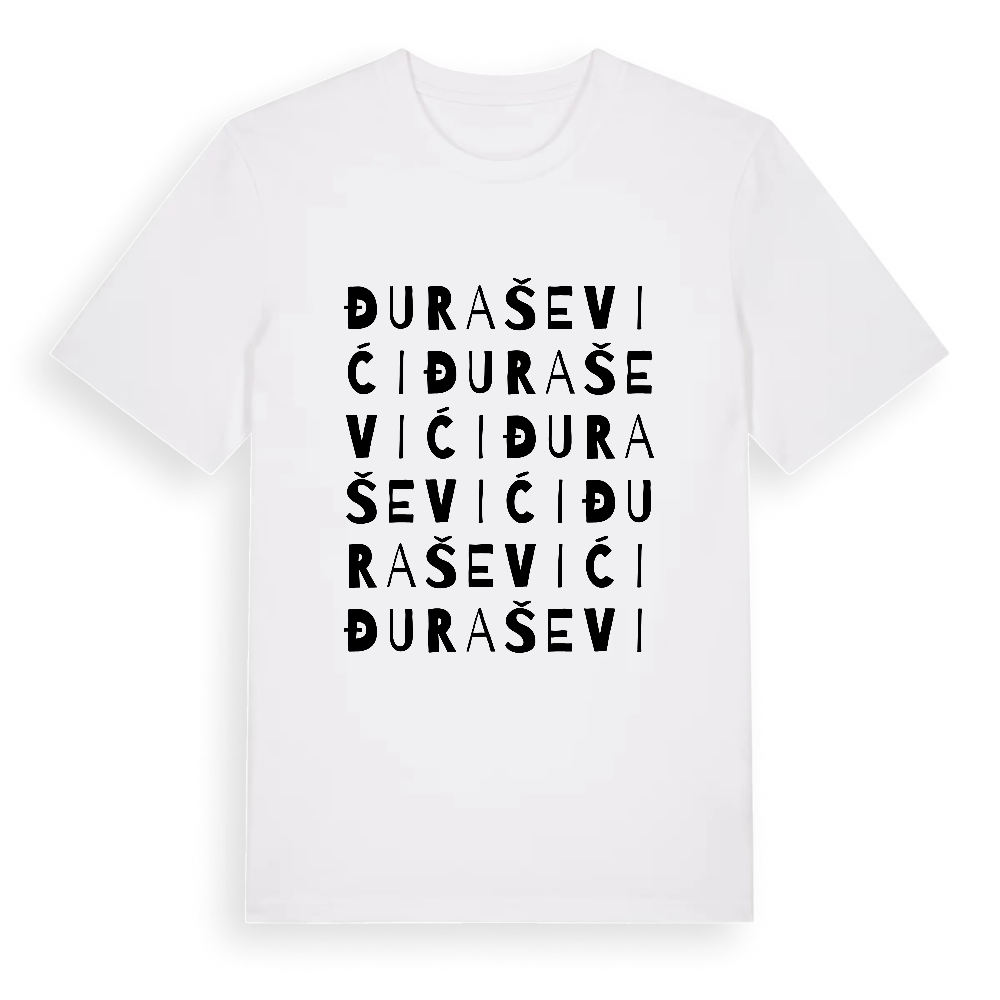 Đuraševići ordlek t-shirt – White, i miljö