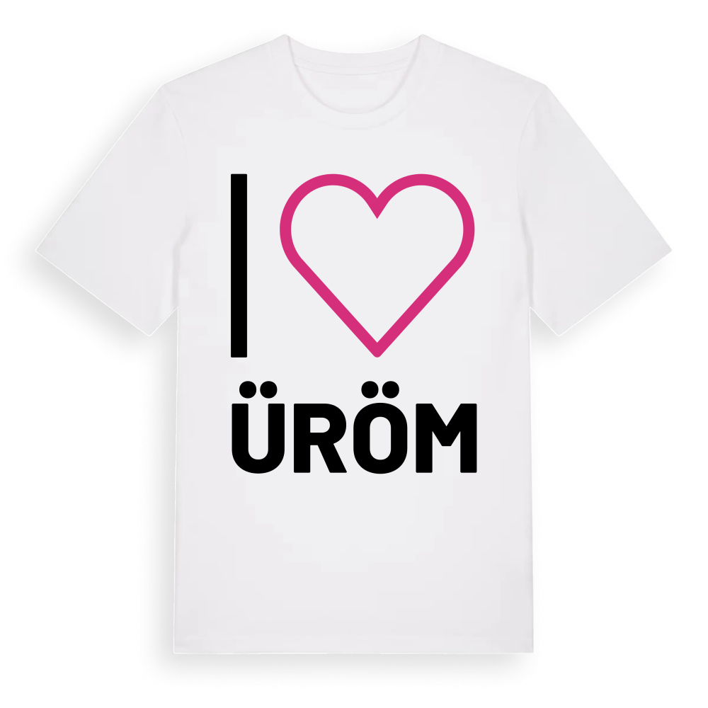 Jag älskar Üröm t-shirt stort tryck – White, i miljö