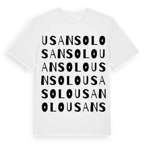 Usansolo ordlek t-shirt – ekologisk bomull t-shirt från Pinshirt