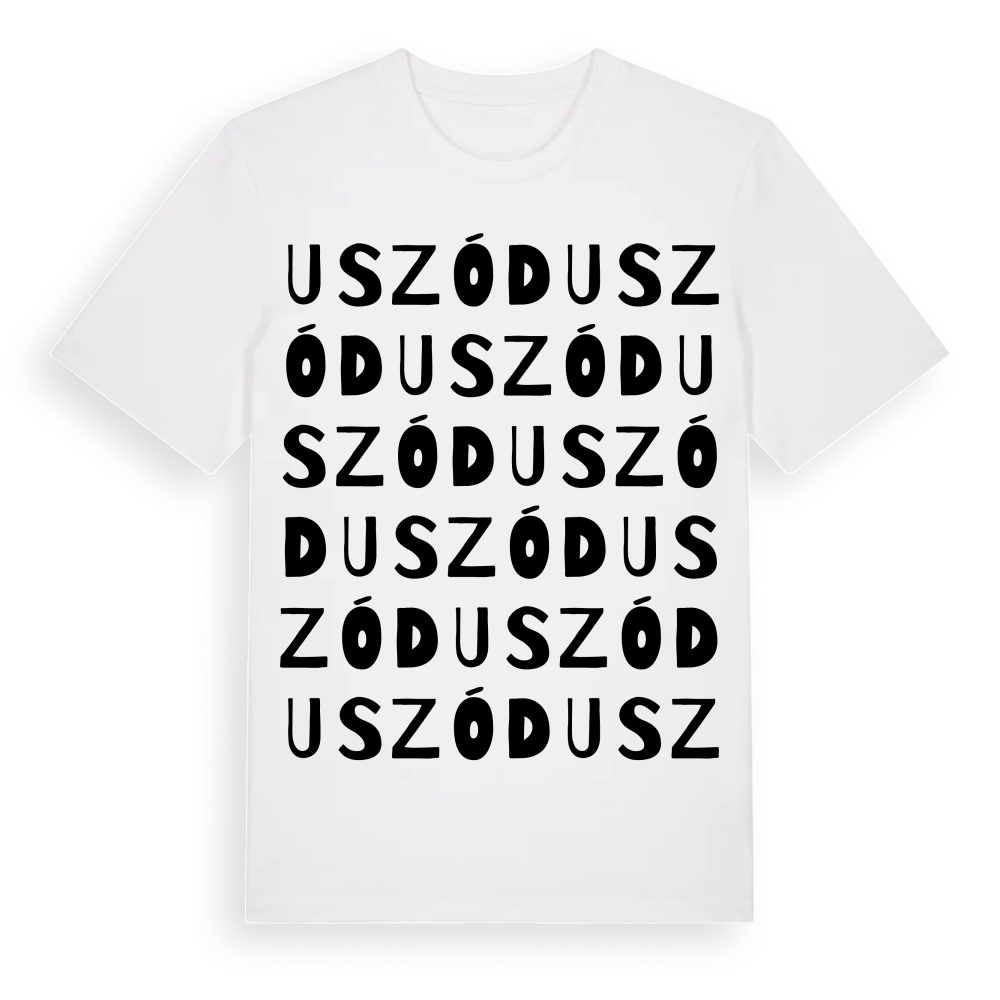 Uszód ordlek t-shirt – White, i miljö