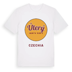 Úterý cirkel t-shirt – ekologisk bomull t-shirt från Pinshirt