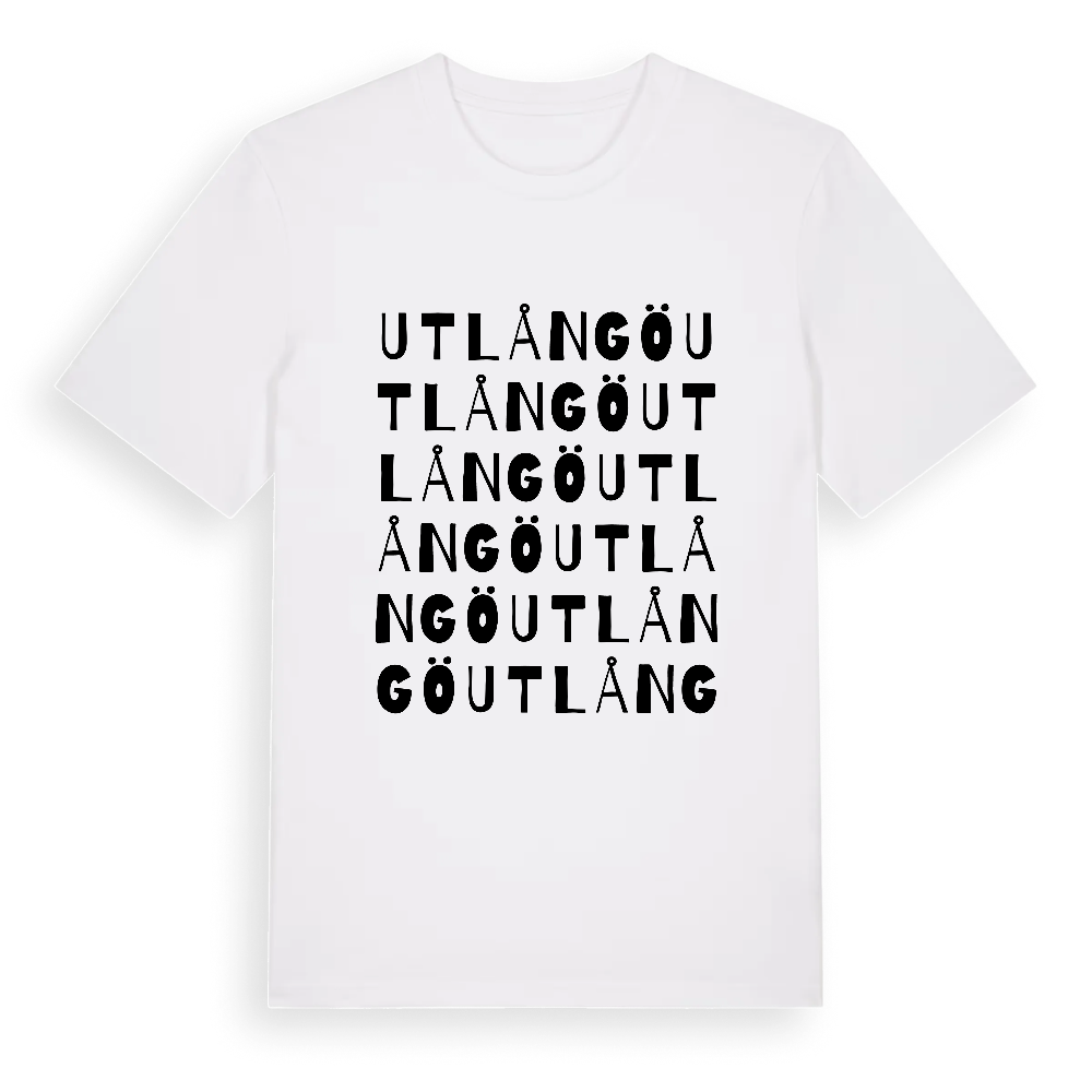 Utlångö ordlek t-shirt – White, i miljö
