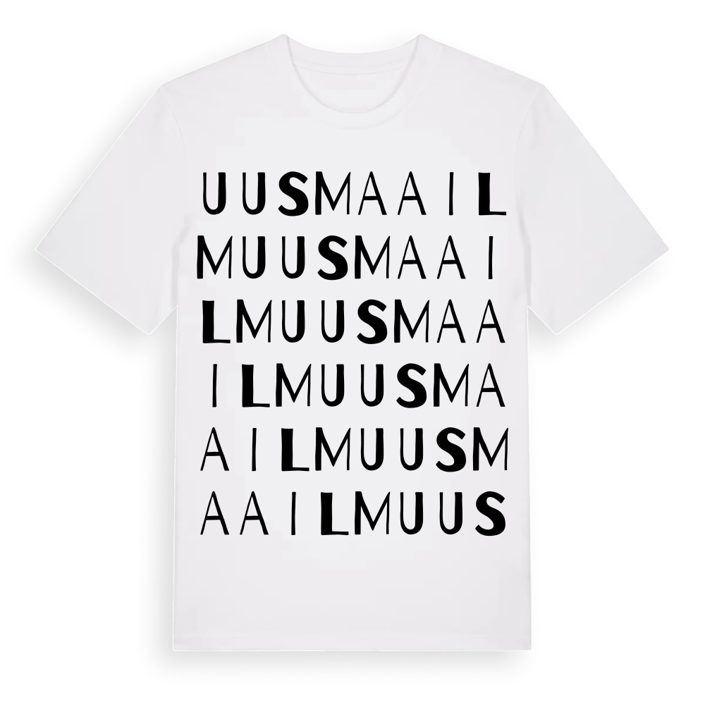 Uus Maailm ordlek t-shirt – White, i miljö