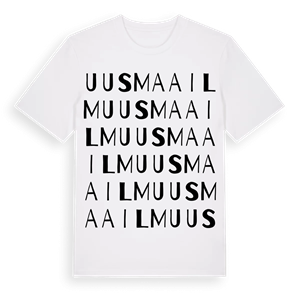 Uus Maailm ordlek t-shirt – ekologisk bomull t-shirt från Pinshirt