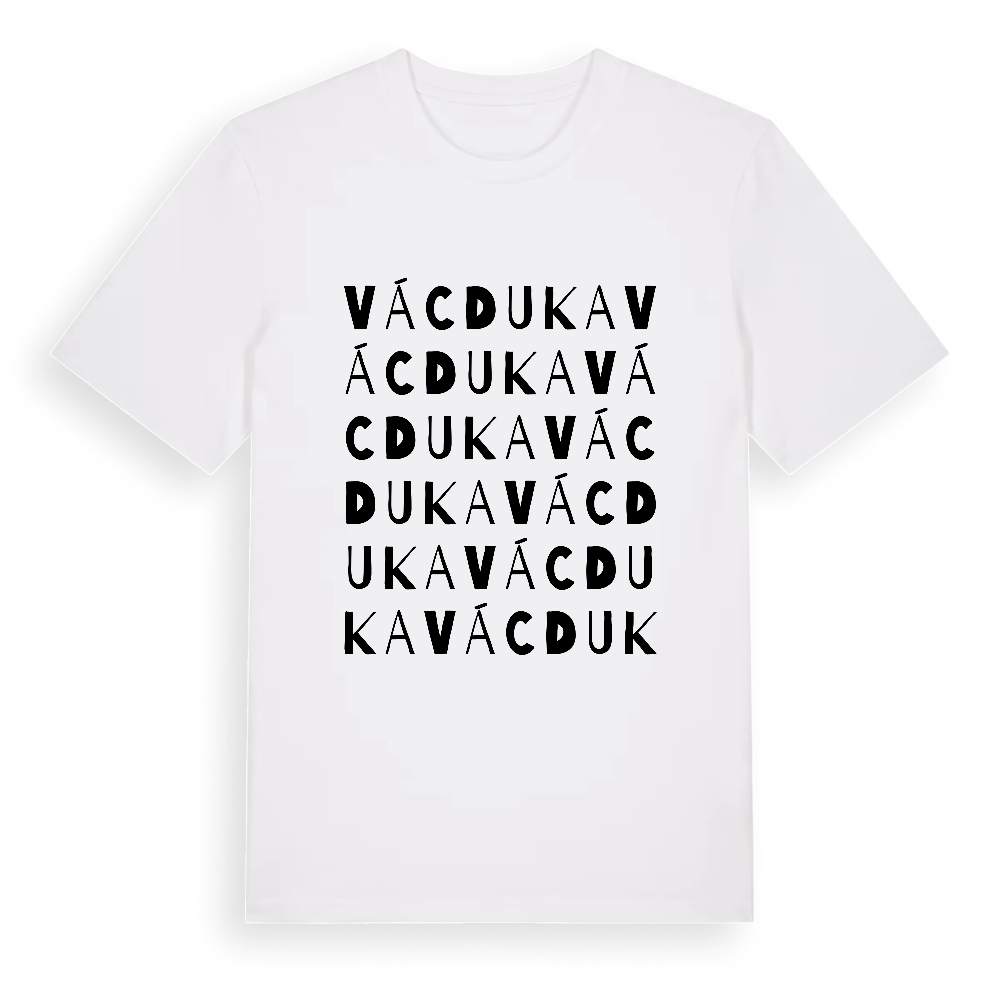 Vácduka ordlek t-shirt – White, i miljö