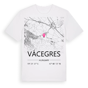 Vácegres karta t-shirt – ekologisk bomull t-shirt från Pinshirt