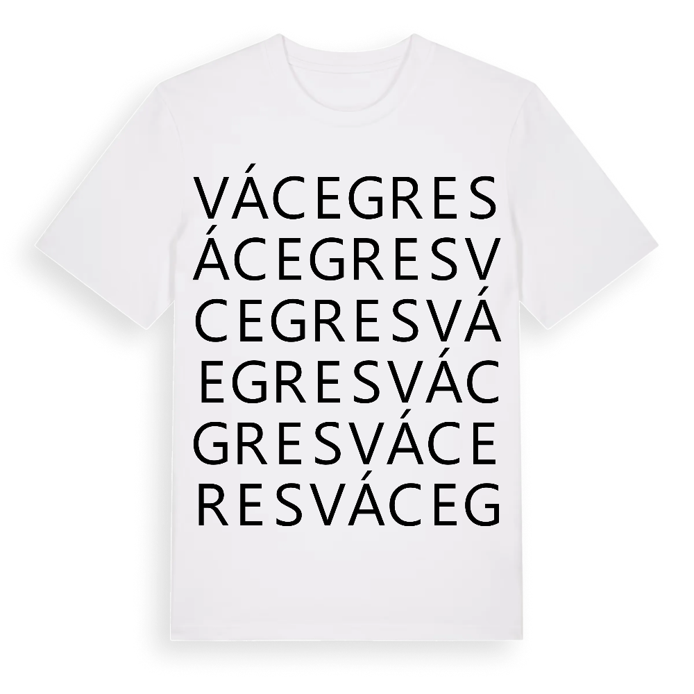 Vácegres ordlek t-shirt – White, i miljö
