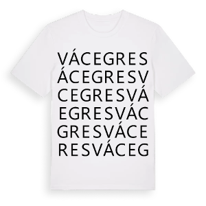 Vácegres ordlek t-shirt – ekologisk bomull t-shirt från Pinshirt