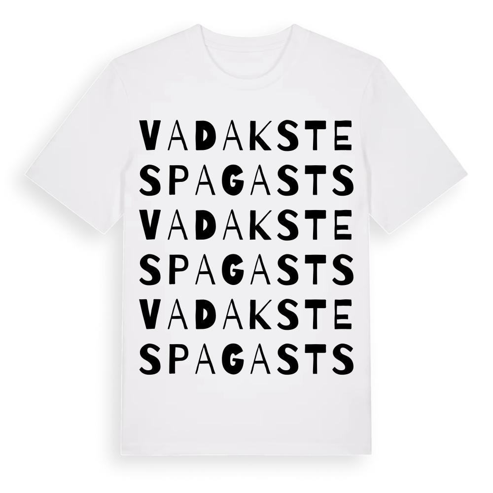 Vadakstes pagasts ordlek t-shirt – White, i miljö
