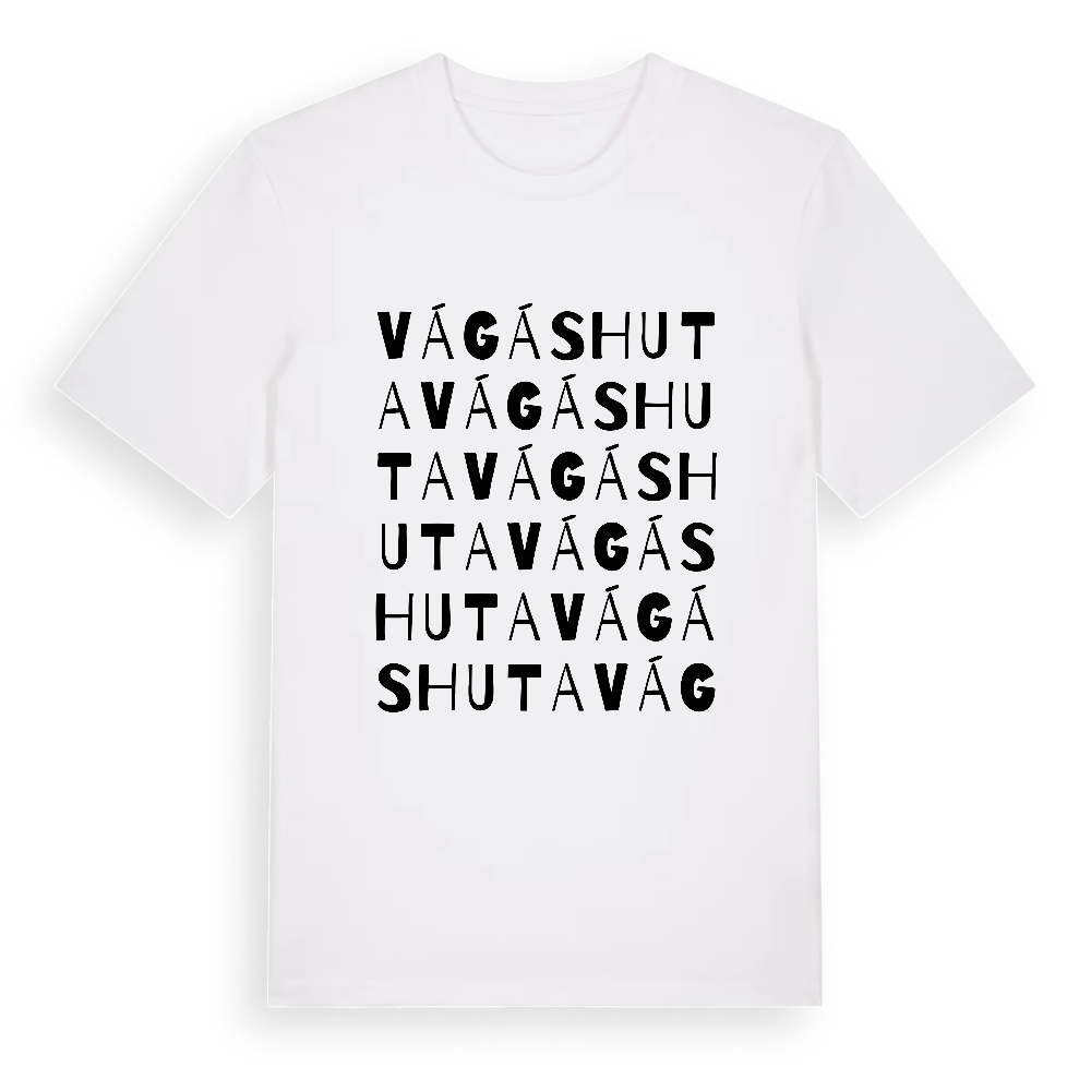 Vágáshuta ordlek t-shirt – White, i miljö